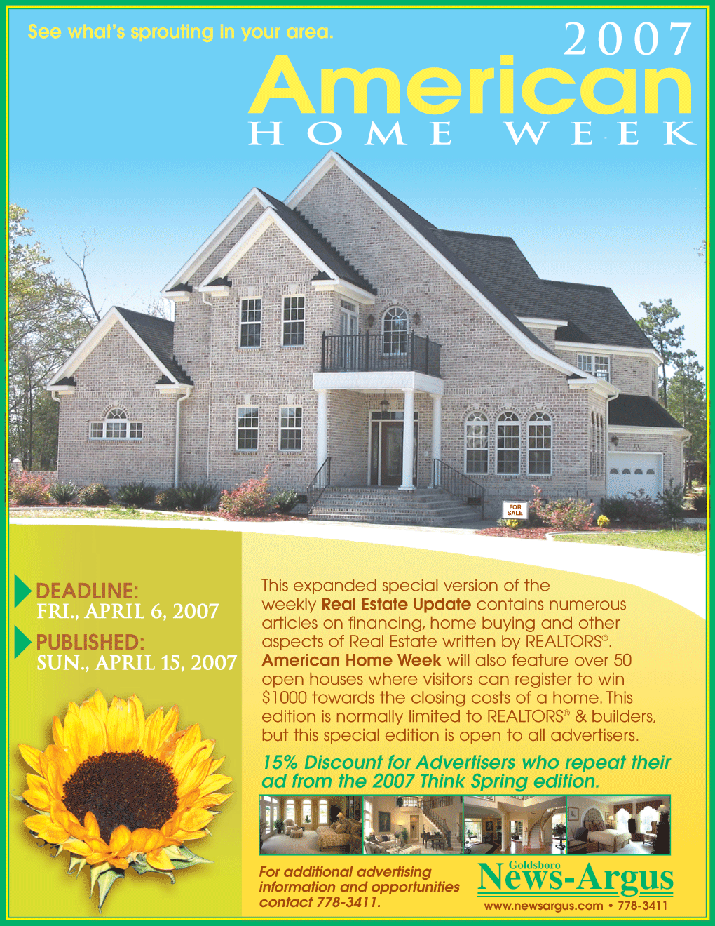 Goldsboro News-Argus American Home Week Marketing Flyer