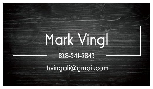 Business Card for Mark Vingl